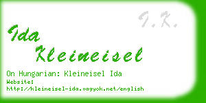 ida kleineisel business card